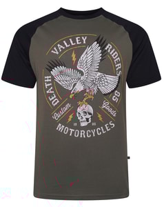 KAM Valley Riders Raglan T-Shirt Dusty Olive